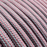 Super reflective paracord 50/50, Barbie Stripes #RSt057